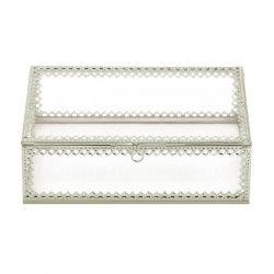 Silver Trim Glass Box