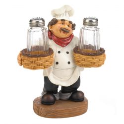 Chef Holder Salt Pepper Shakers Set
