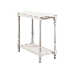 Deering Transitional Side Table, White Finish