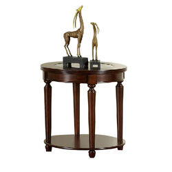 GRANVIA Contemporary End Table, Dark Cherry