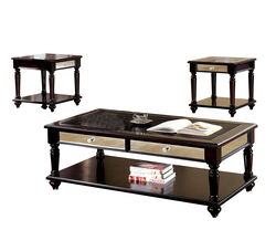 Horace Contemporary Three Piece Table Set, Espresso Finish, Set Of 3