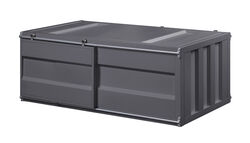 Industrial Style Metal Cargo Coffee Table with Openable Door, Black