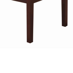 Wooden Coffee Table with Block Legs and Faux Marble Top, Brown and Beige