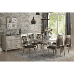 Rubber Wood Dining Table Silver