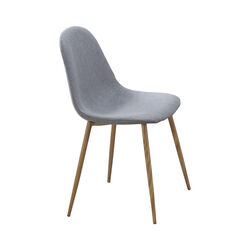 Metal Frame Dining Chair With Petal-Like Seats  Set Of 4 Gray And Brown