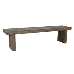 71 Inch Plank Style Wooden Bench, Rustic Brown