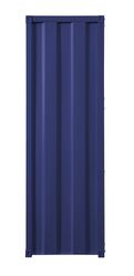 Industrial Style Metal Wardrobe with Recessed Door Front, Blue