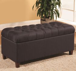 Dapperly Styled Bench, Dark Navy Brown