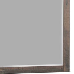 Square Grained Wooden Frame Dresser Top Mirror, Brown and Silver - BM215182