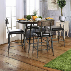 Mullane Industrial Counter Height Table, Weathered Gray