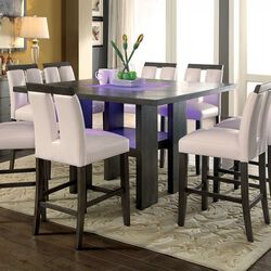 Luminar II Contemporary Style Counter Height Table, Gray