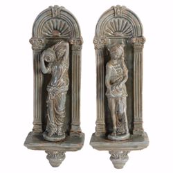 Appeal Ceramic WallDecors, Set of 2, Gray