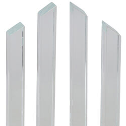 Glass Made Pillar Statuette Bookend, Pair of 2, Clear