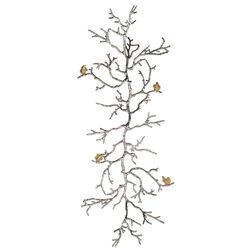 Aluminum Branch Wall Sculpture ,Silver