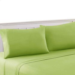 Bezons 4 Piece Full Size Microfiber Sheet Set The Urban Port, Green