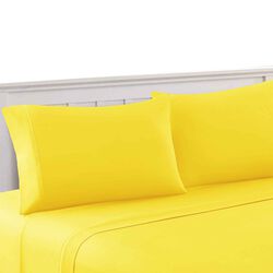 Bezons 4 Piece Full Size Microfiber Sheet Set The Urban Port, Yellow