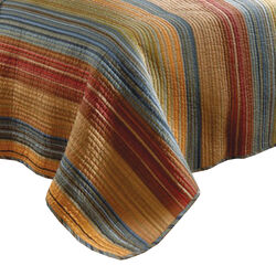 Huascaran 3 Piece Fabric Queen Size Quilt Set with Channel Stitching, Multicolor