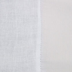 Drava Fabric Twin Size Bed Skirt with Crochet Lace and Split Corners, White