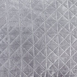 3 Piece Quilted Texture Queen Coverlet Set, Gray