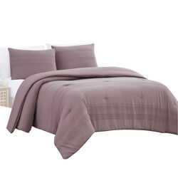 Ohio 3 Piece King Comforter Set with Fringe Details, Brown by The Urban Port