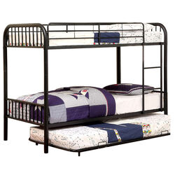 Metal Twin/Twin Bunk Bed, Black
